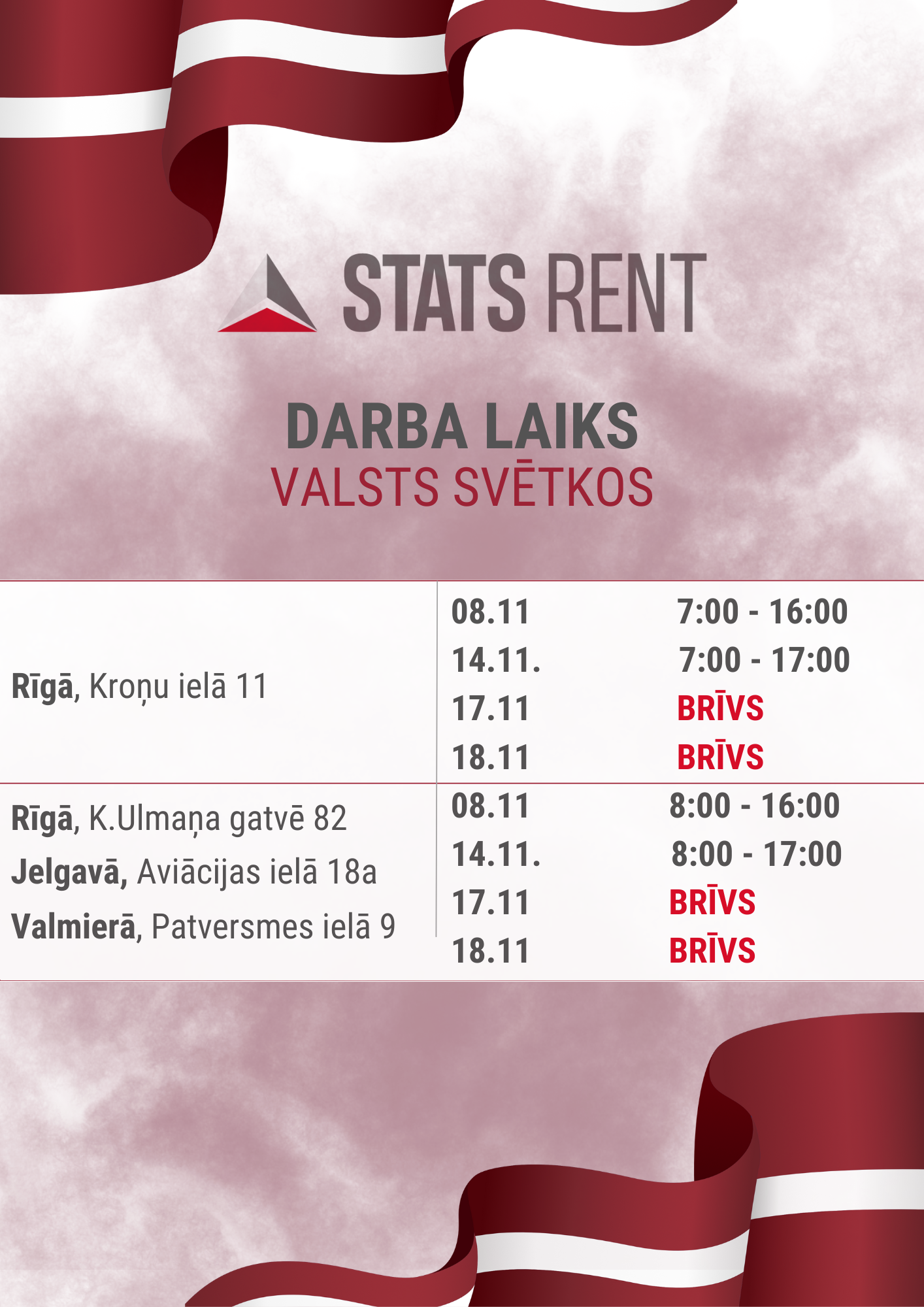 Darba laiks svētkos